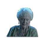 Cutout of old Rose from the "it's been 84 years" scene in Titanic