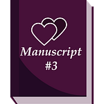 Illustrated graphic of a purple book labeled Manuscript #3